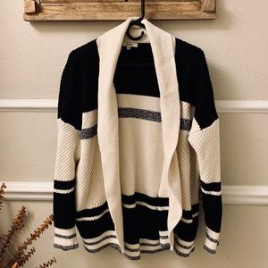 Madewell Open Front Striped Heavy Cardigan